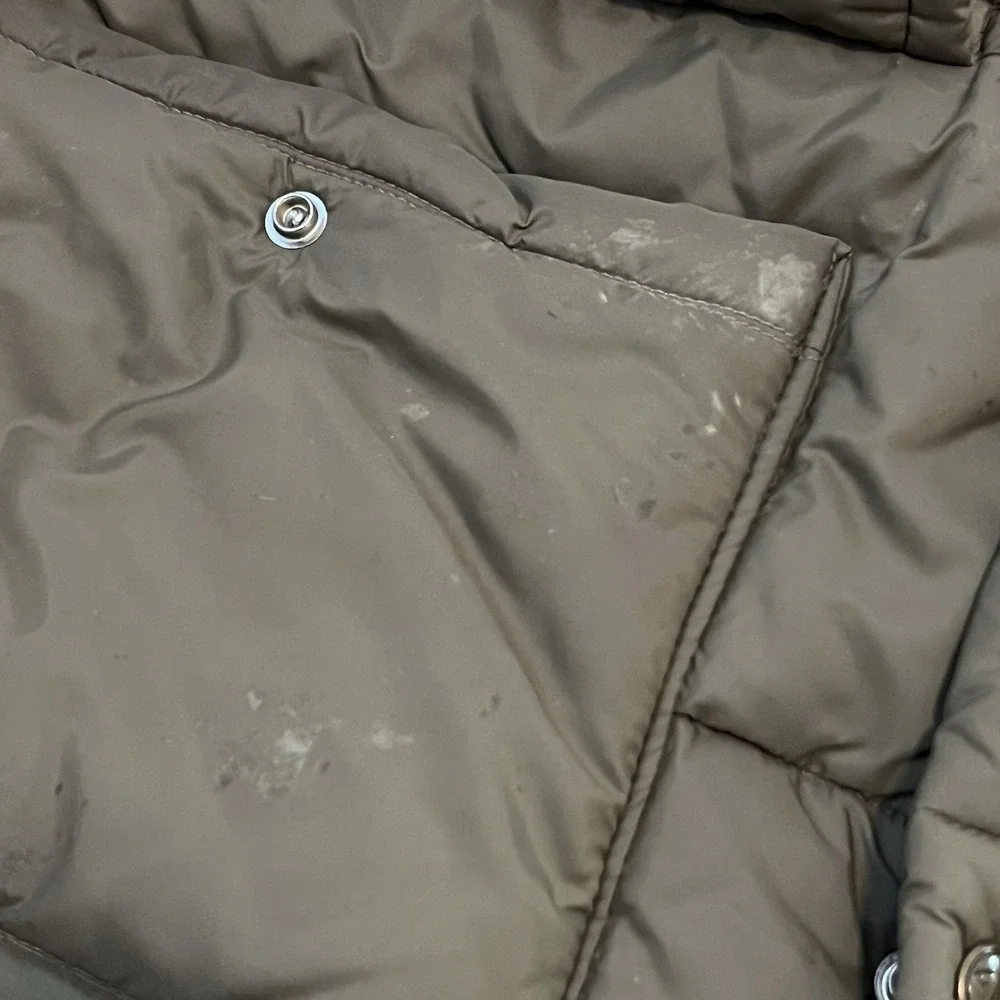 Vtg Walls Blizzard Pruf Insulated Puffer Jacket Beige Mens XLT Faux Fur - Picture 7 of 11